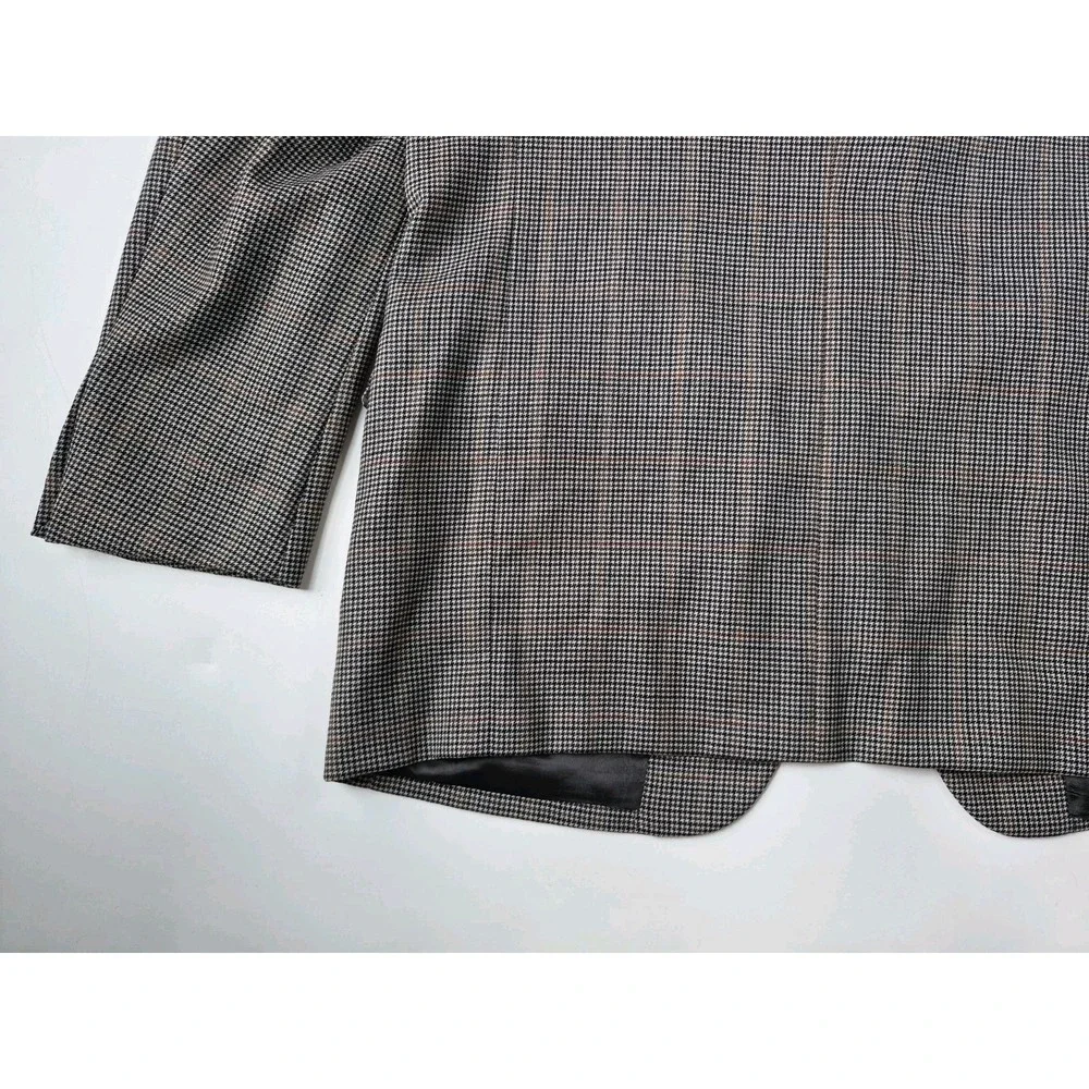 Joseph Abboud Men's 42L Three Button Wool Sports Coat Gray Multi Check
